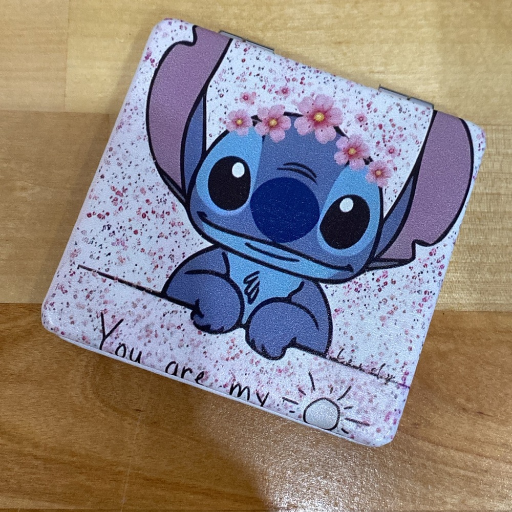 Disney Stitch Compact Mirror - Blue and Pink